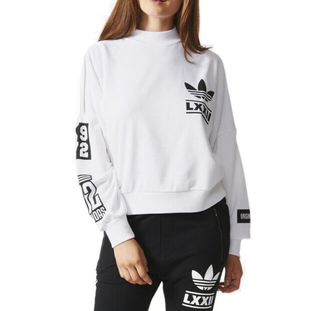 Adidas White Sweatshirt/ limited edition design